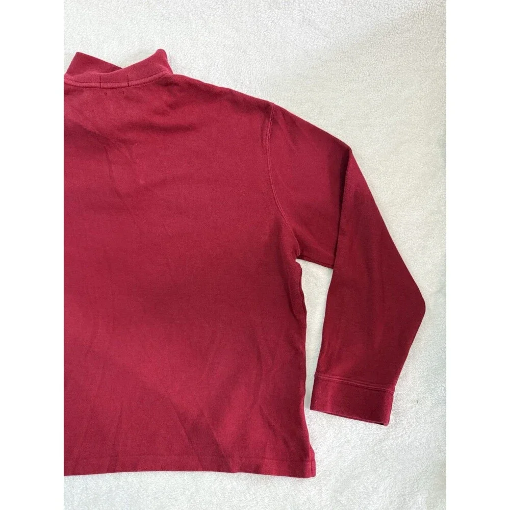 Polo Ralph Lauren Men's Red Estate Rib Quarter Zip Pullover Size XL Flesh Pony